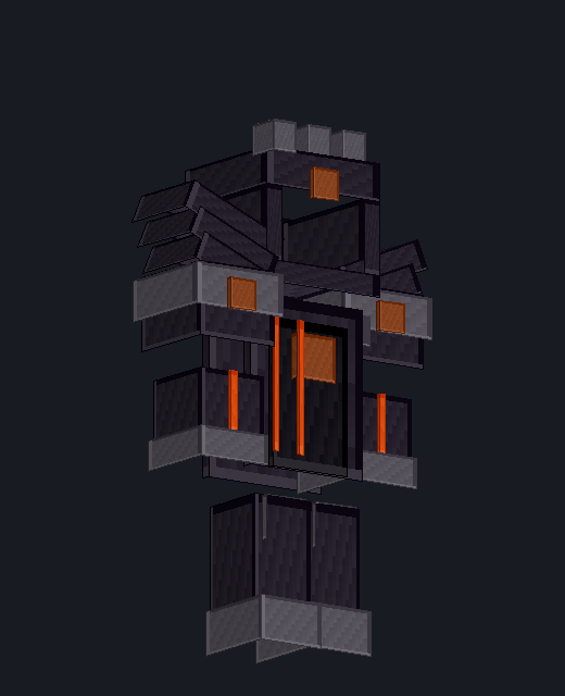 Rendu du modèle d’armure Titan d’obsidienne